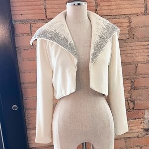 Vintage beaded sparkle cropped bolero